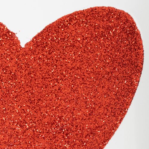 Artikel Hvid urtepotte med rødt hjerte, plantekasse, Ø13 cm H10,5 cm