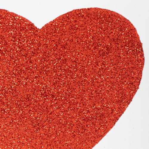 Artikel Hvid urtepotte med rødt hjerte, plantekasse, Ø18 cm H13,5 cm