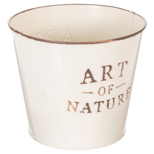 Zink urtepotte Art of Nature Creme Ø17,5cm H15cm | Floristik24.dk