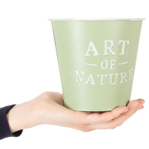 Artikel Zink urtepotte Art of Nature mintgrøn Ø17,5cm H15cm
