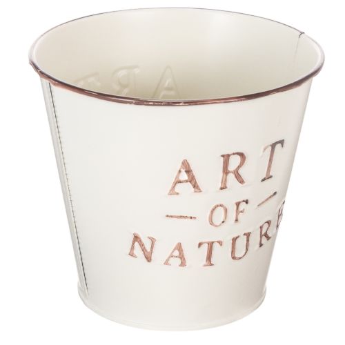 Zink urtepotte, creme, Ø15 cm H13,5 cm | Floristik24.dk