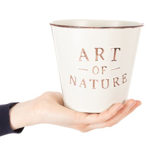 Artikel Zink urtepotte, creme, Ø15 cm H13,5 cm