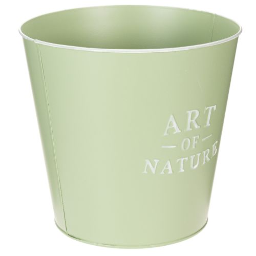 Artikel Zink urtepotte, metal plantekasse, mintgrøn, Ø22 cm, H21 cm