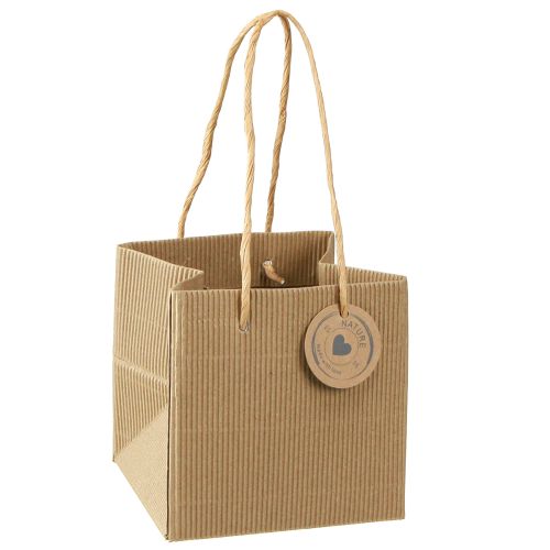 Artikel Urtepotte af papir ribbet med folie 12x12cm 8 stk