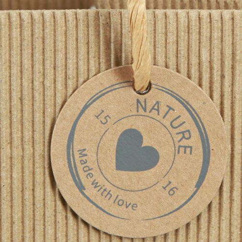 Artikel Urtepotte af papir ribbet med folie 12x12cm 8 stk