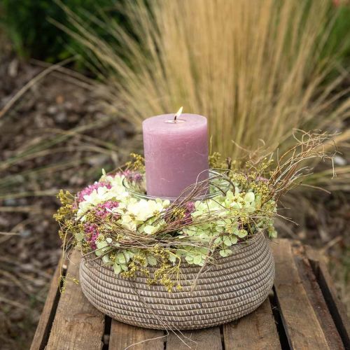 Floristik24 Urtepotte boho skål flettet mønster keramik Ø26cm H10cm