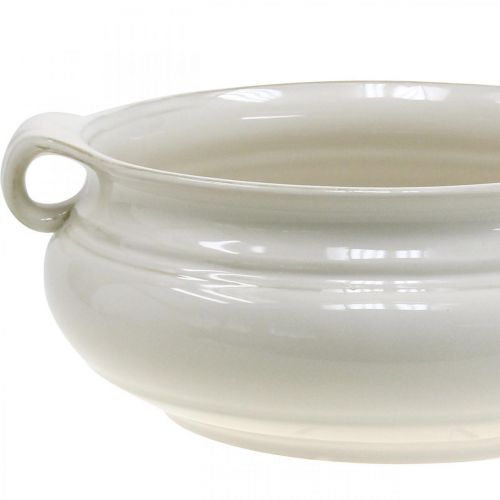 Floristik24 Urtepotte med hank cachepot keramisk plantepotte hvid Ø26,5cm