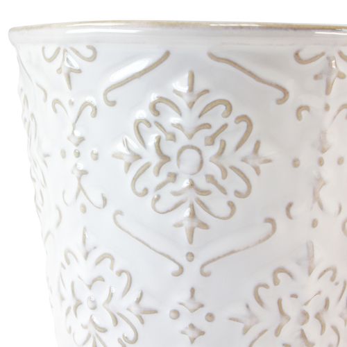 Floristik24 Urtepotte keramisk plantekasse hvid cremebeige Ø13,5cm 2 stk