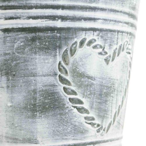 Artikel Urtepotte Shabby Chic plantekasse metalhjerte Ø22cm H17,5cm