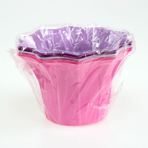 Floristik24 Plastgryde farverig Ø15cm H10cm 10stk