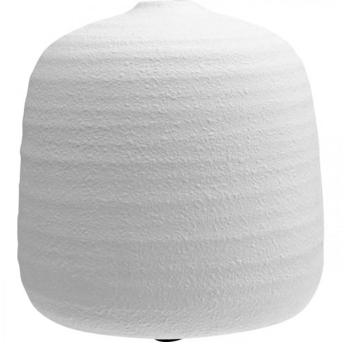 Artikel Blomstervase, keramikvase, dekorativ vase hvid Ø22cm H22,5cm