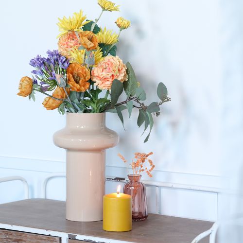 Artikel Blomstervase Metal Brun Cappuccino Emalje Ø17cm H23cm