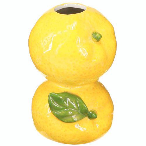 Blomstervase citron keramik vase dekoration Middelhavet H13cm