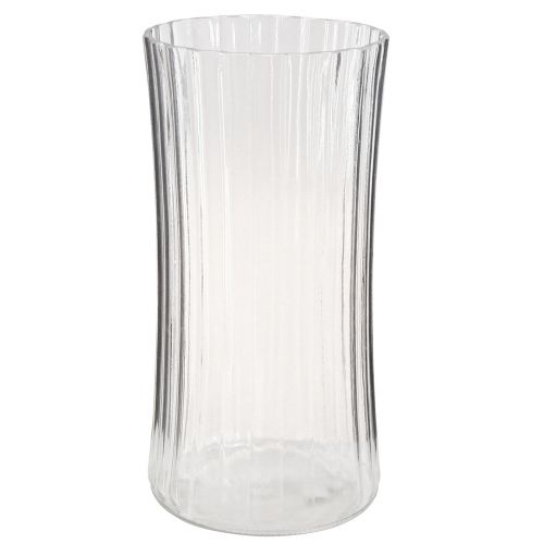 Blomstervaser lavet af glasvase retro klar Ø12cm H24cm 2stk