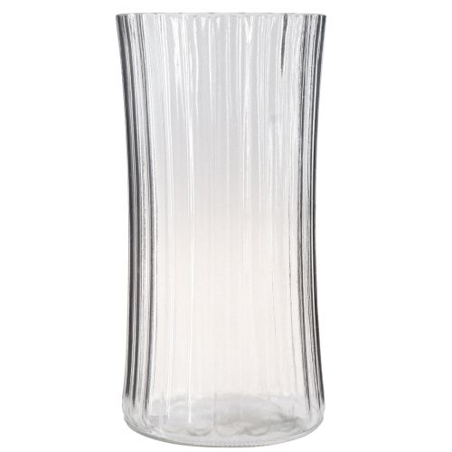 Artikel Blomstervaser lavet af glasvase retro klar Ø12cm H24cm 2stk