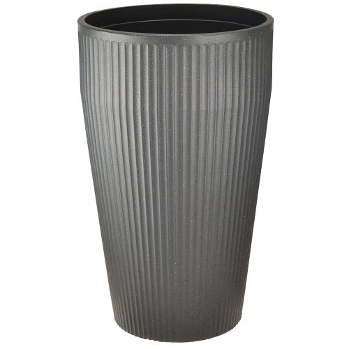 Gulvvase plastik antracit Ø28cm H46,5cm