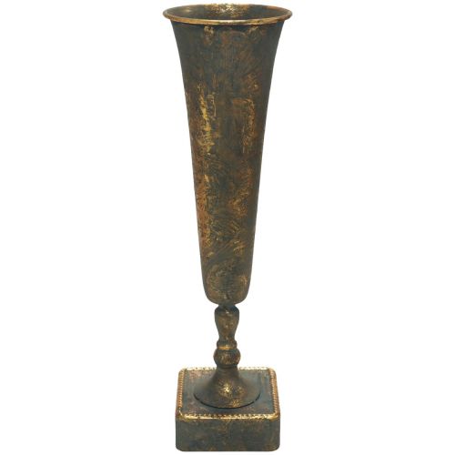 Floristik24 Gulvvase metal guldgrå vase antik look Ø15,5cm H57cm