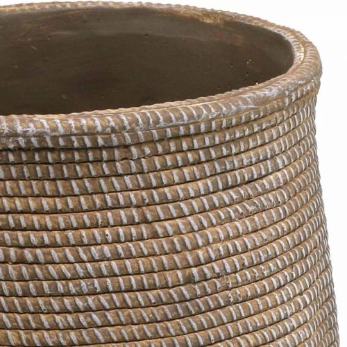 Floristik24 Boho urtepotte keramik stort flettet look Ø21,5cm H24cm