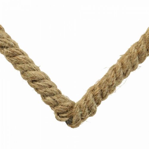 Floristik24 Boho stil, hjerte metal ring dekorativt ring jute bånd B23cm 4 stk