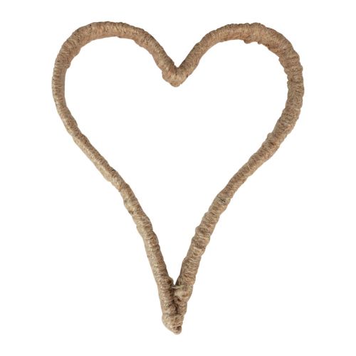 Floristik24 Boho stil, hjerte metal ring dekorative ring jute bånd 20cm 4 stk