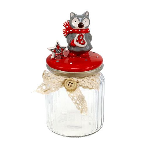 Floristik24 Candy jar med låg Fuchs Ø7,5cm H16cm