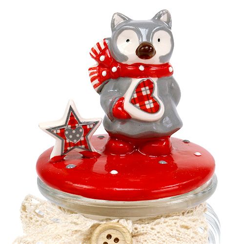 Floristik24 Candy jar med låg Fuchs Ø7,5cm H16cm