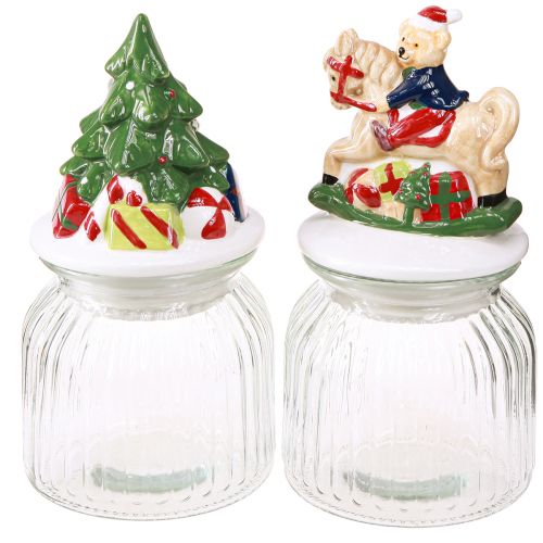 Artikel Slikkrukke med låg julebonboniere H20cm 2stk