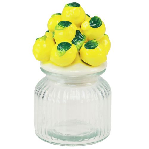 Slikkrukke med låg citron kagedåse Ø11cm H19cm