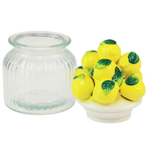 Artikel Slikkrukke med låg citron kagedåse Ø11cm H19cm