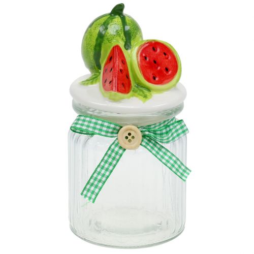 Floristik24 Glasbonbonniere med frugtlåg melon H15,5cm