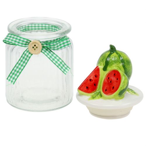 Floristik24 Glasbonbonniere med frugtlåg melon H15,5cm