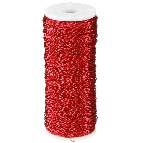 Floristik24 Bouillon effekttråd Ø0,30mm 100g/140m rød