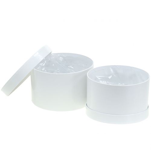 Floristik24 Blomsterkasse hvid Ø18 / 20cm 2stk