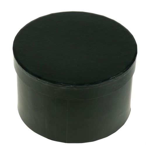 Floristik24 Flowerbox rund sort Ø14cm - 16cm 2stk