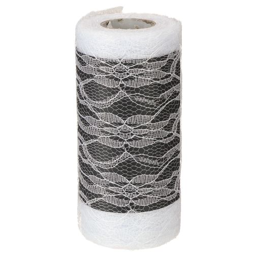 Artikel Bred blondebånd bordløber hvid blonde 150mm 10m