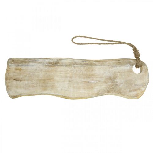 Artikel Træbakke, bakke med ledning, naturtræ vasket hvid, shabby chic L60cm