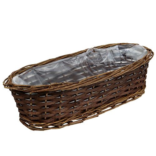 Floristik24 Brødkurv oval uskrællet 35cm H10cm