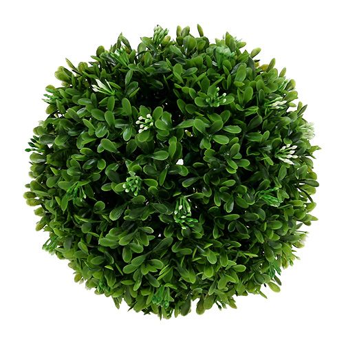 Buksbomkugle med blomster dekorativ kugle grøn Ø18cm 1 stk