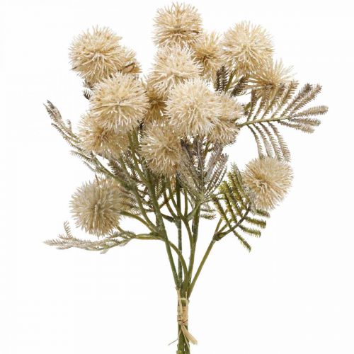 Floristik24 Artificial Thistle Cream Drylook Globe Thistle 33cm 3stk