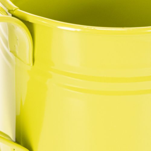 Farverig dekorativ vandkande, Ø11 cm, H9,5 cm, til plantning, forårsborddekoration, metal, sæt med 8 | Floristik24.dk