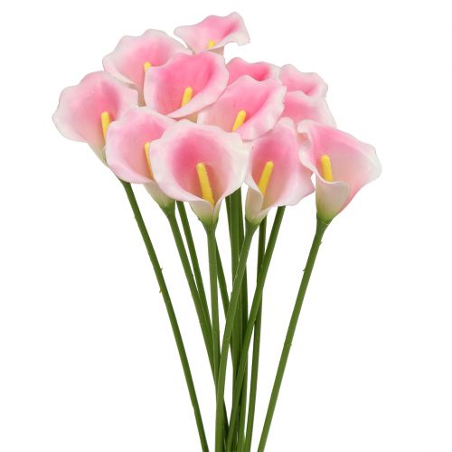 Floristik24 Calla deco blomst pink 57cm 12stk