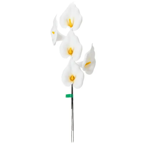 Kunstig calla med gul støvdrager, dekorative blomster, 35 cm, 10 stk. | Floristik24.dk