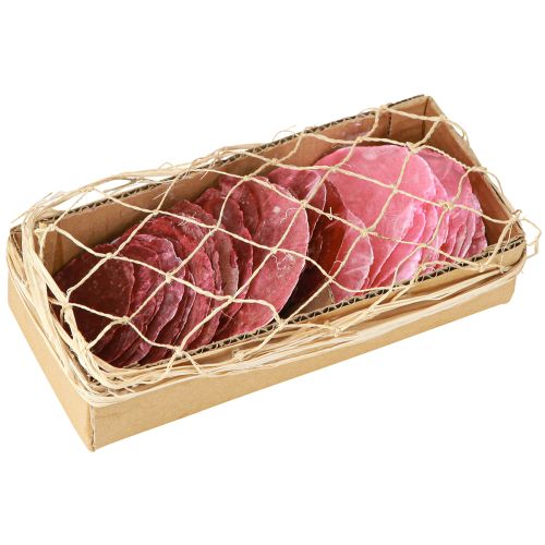 Artikel Capiz skaldekoration i pink bær 5cm–8cm mix 60 stk