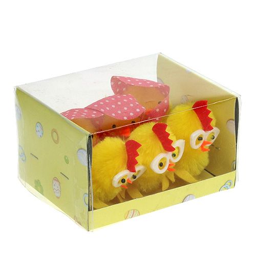 Floristik24 Chenille kyllinger 5cm gul 6stk