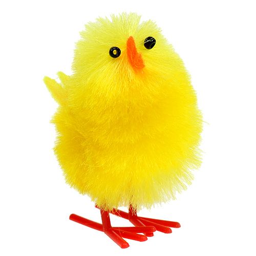 Floristik24 Chenille chick 4cm gul 4stk