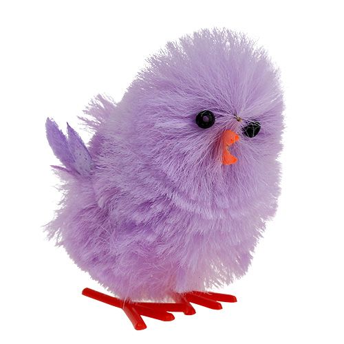 Floristik24 Chenille Chick Påske Chick Lilla, Pink Forårsdekoration 10 stk