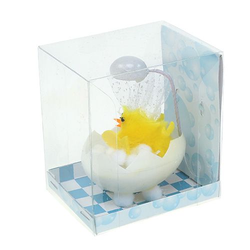 Artikel Chenille chick i badeværelset 8,5 cm gul