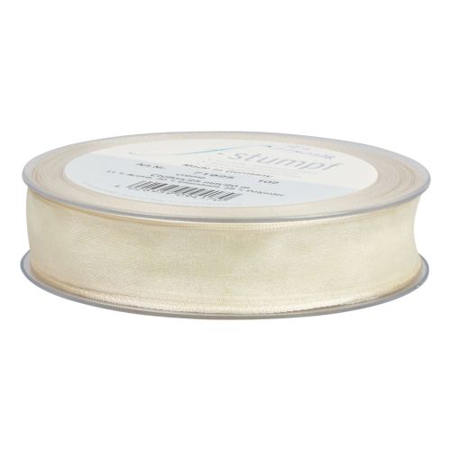 Artikel Chiffon bånd organza bånd dekorative bånd organza creme 25mm 20m