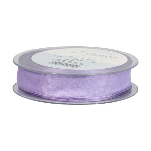 Artikel Chiffon bånd organza bånd dekorativt bånd organza lilla 15mm 20m