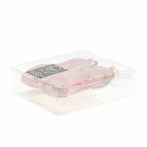 Floristik24 Juletræsbøjle pumper gammel rose 11cm 2stk